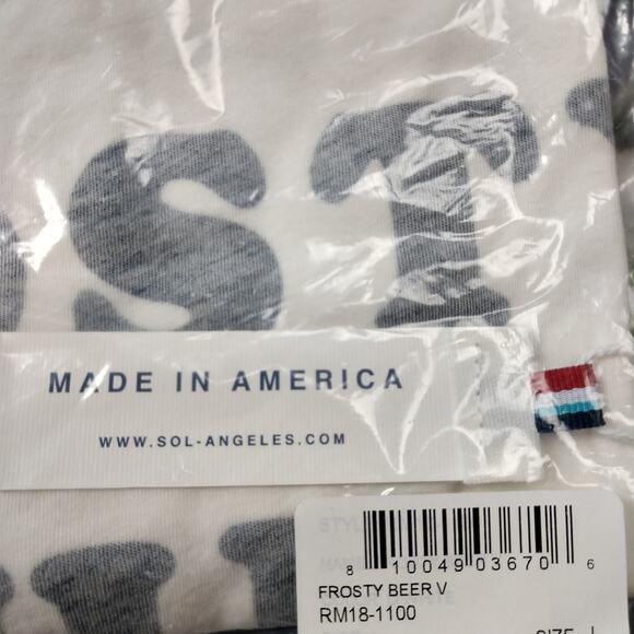 NWT Frosty the Beer Can White Sol Angeles T-shirt sz Medium - Picture 2 of 11